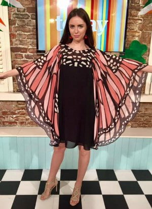 butterfly patterned dress by ginan abass on the today show