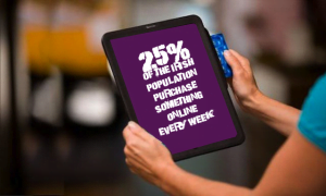 5% of the Irish population purchase something online every week